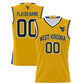 W.Virginia Mountaineers GameDay Greats Unisex Lightweight NIL Pick-A-Player Basketball Jersey - Gold American College Jerseys