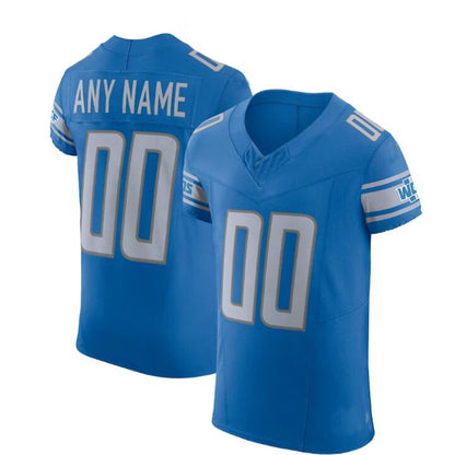 Custom D.Lions  Blue Vapor F.U.S.E. Elite Custom Jersey Stitched American Football Jerseys