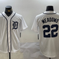 Detroit Tigers #22 Parker Meadows White Cool Base Stitched Baseball Jersey