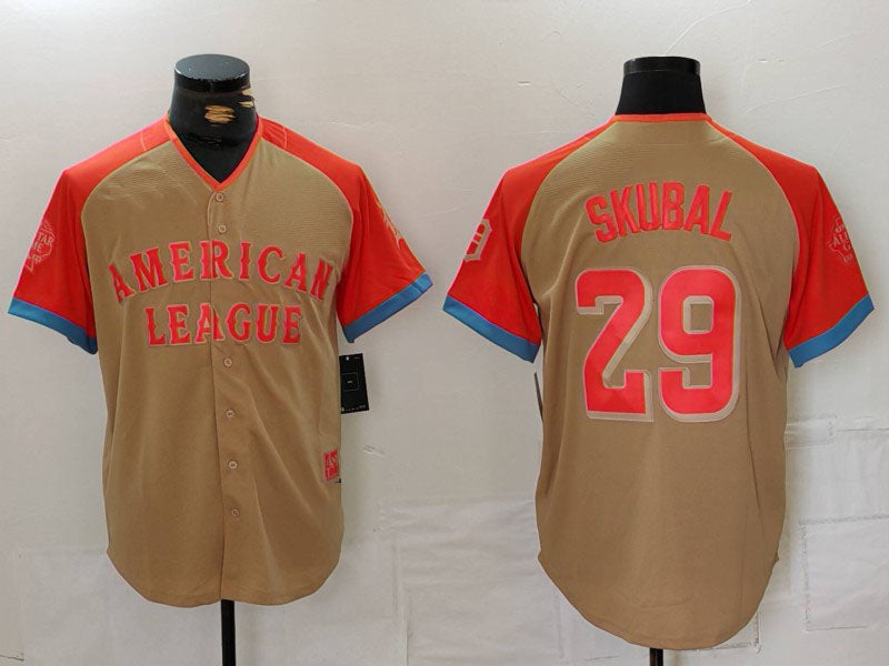 Detroit Tigers #29 Tarik Skubal Cream 2024 All Star Limited Stitched Baseball Jersey