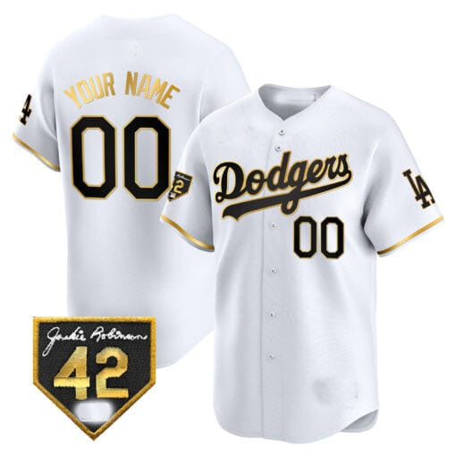 Custom Los Angeles Dodgers 2024 Jackie Robinson Patch Vapor Premier Limited – All Stitched Baseball Jersey