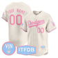 Custom Los Angeles Dodgers Vin ITFDB Patch Bubblegum Pink Vapor Premier Limited – All Stitched Baseball Jersey