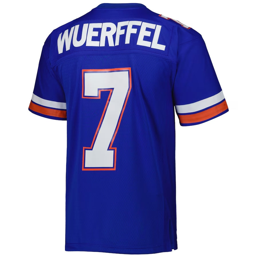 F.Gators #7 Danny Wuerffel Mitchell & Ness 1996 Legacy Jersey - Royal American College Jerseys