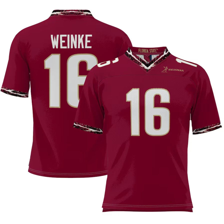 F.State Seminoles #16 Chris Weinke Heisman Football Jersey - Garnet American College Jerseys