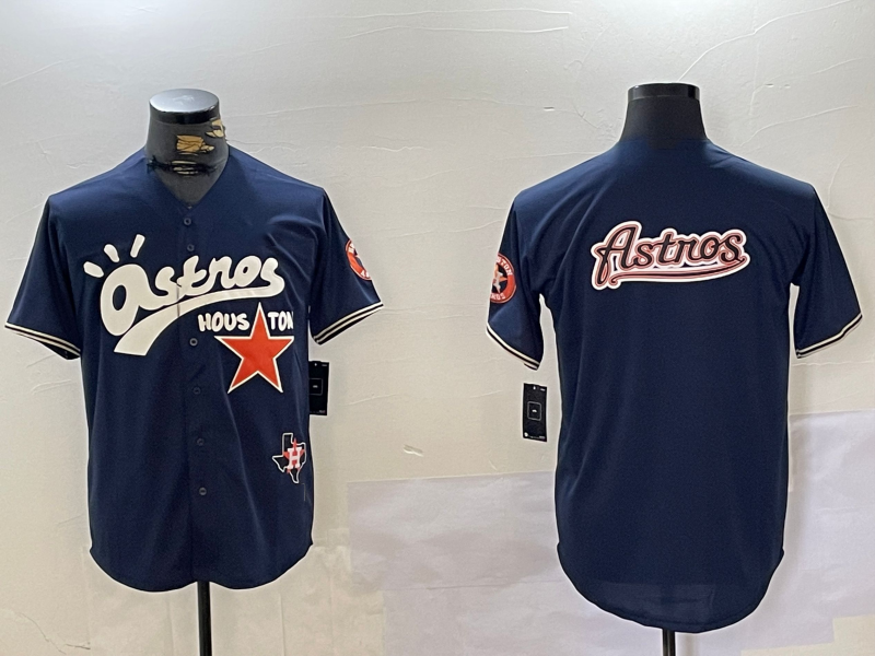 Houston Astros Blank Navy Cactus Jack Vapor Premier Stitched Baseball Jerseys