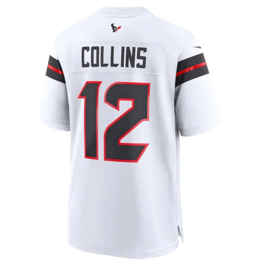 H.Texans #12 Nico Collins Game Jersey - White American Football Jerseys