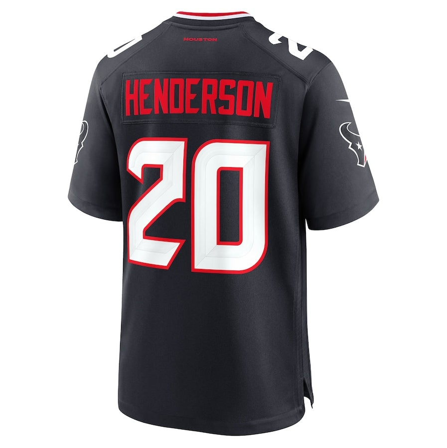 H.Texans #20 C.J. Henderson Team Game Jersey - Navy American Football Jerseys