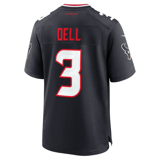 H.Texans #3 Tank Dell Game Jersey - Navy American Football Jerseys