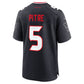 H.Texans #5 Jalen Pitre Game Jersey - Navy American Football Jerseys