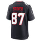 H.Texans #87 Cade Stover Game Jersey - Navy American Football Jersey