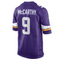 MN.Vikings #9 J.J. McCarthy  2024 Draft First Round Pick Player Game Jersey - Purple American Football Jerseys