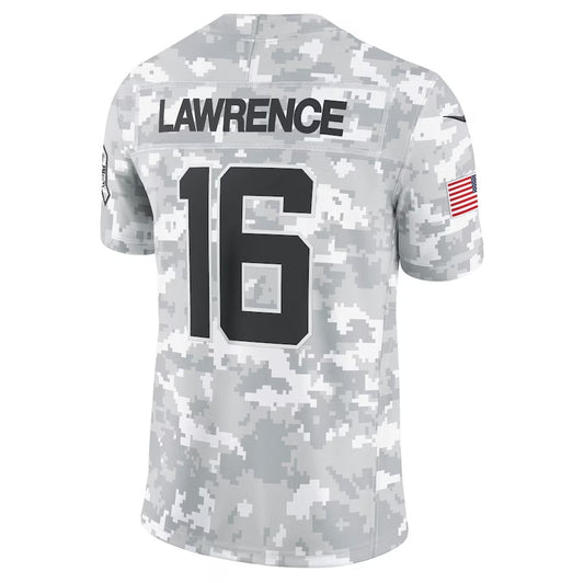 J.Jaguars #16 Trevor Lawrence Arctic Camo 2024 Salute to Service Limited Stitched American Football Jerseys