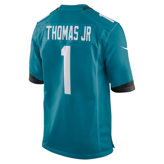 J.Jaguars #1 Brian Thomas Jr 2024 Draft First Round Pick Player Game Jersey - Teal American Football Jerseys