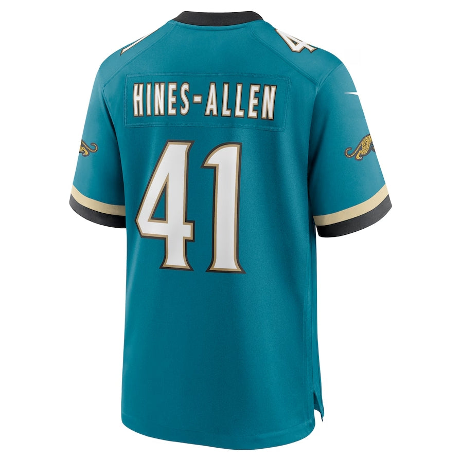 J.Jaguars #41 Josh Hines-Allen Prowler Throwback Player Game Jersey - Tea Football Jerseys