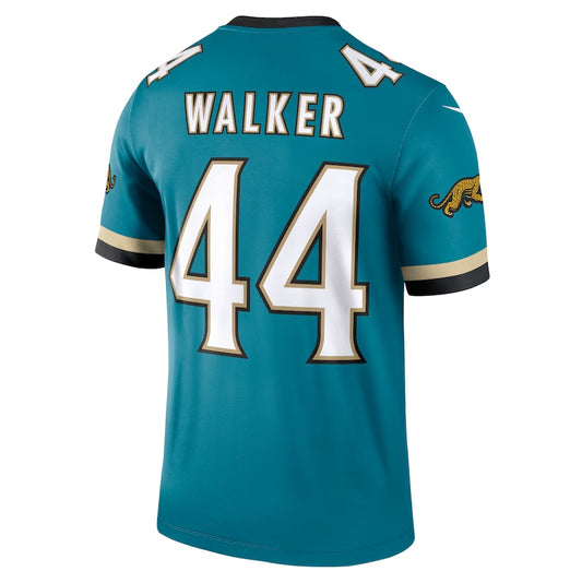 J.Jaguars #44 Travon Walker Prowler Throwback Legend Jersey - Teal Football Jerseys