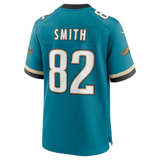 J.Jaguars #82 Jimmy Smith Prowler Throwback Retired Player Game Jersey - Teal Football Jerseys