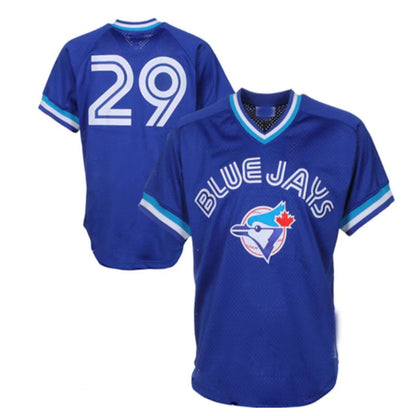 Toronto Blue Jays #29 Joe Carter Mitchell & Ness 1993 Authentic Cooperstown Collection Mesh Batting Practice Jersey - Royal Baseball Jerseys