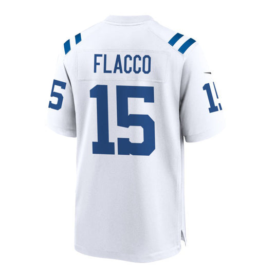 IN. Colts #15 Joe Flacco Retired Player Game Jersey - White Stitched American Football Jerseys