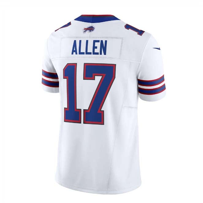 B.Bills #17 Josh Allen White Vapor F.U.S.E. Limited Jersey – Home American Football Jerseys