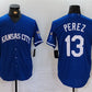 Kansas City Royals #13 Salvador Perez Royal Cool Base Stitched Baseball Jerseys