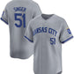 Kansas City Royals #51 Brady Singer Gray Away Stitched Baseball Jersey