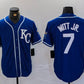 Kansas City Royals #7 Bobby Witt Jr Royal Cool Base Stitched Baseball Jersey