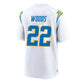 LA.Chargers #22 JT Woods White Game Player Jersey Stitched American Football Jerseys