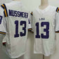 L.Tigers #13 Garrett Nussmeier White FUSE Stitched American College Jerseys