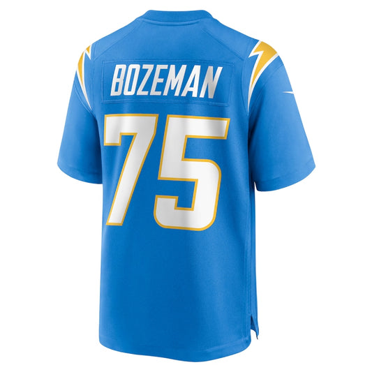 LA.Chargers #75 Bradley Bozeman Game Jersey - Powder Blue American Football Jerseys