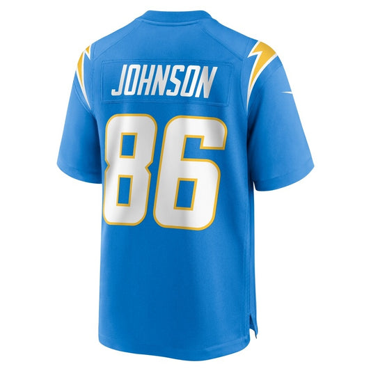 LA.Chargers #86 Cornelius Johnson Team Game Jersey - Powder Blue American Football Jerseys