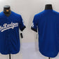 Los Angeles Dodgers Blank Blue City Connect Cool Base Stitched Baseball Jersey