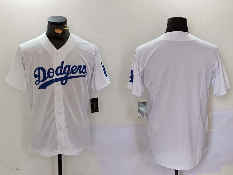 Los Angeles Dodgers Blank White Cool Base Stitched Baseball Jerseys