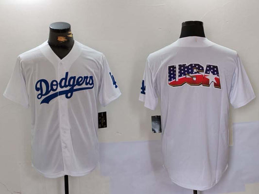 Los Angeles Dodgers Blank White Cool Base Stitched Baseball Jerseys