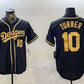 Los Angeles Dodgers #10 Justin Turner Black Cool Base Stitched  Baseball Jersey