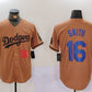 Los Angeles Dodgers #16 Will Smith NUmber Olive Cool Base Limited Stitched Baseball Jerseys