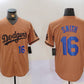 Los Angeles Dodgers #16 Will Smith NUmber Olive Cool Base Limited Stitched Baseball Jerseys