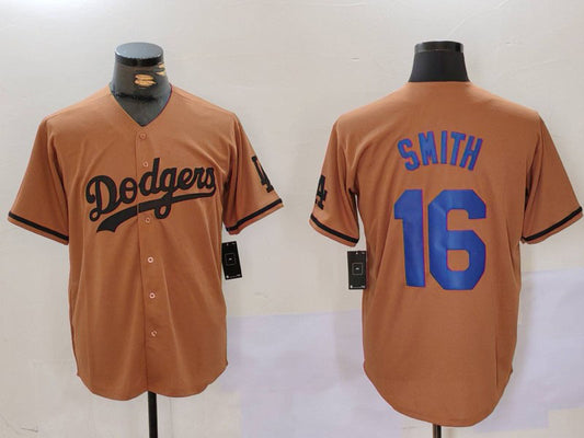 Los Angeles Dodgers #16 Will Smith Olive Cool Base Limited Stitched  Baseball Jerseys