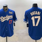 Los Angeles Dodgers #17 Shohei Ohtani 2024 World Series Champions Cool Base Stitched Baseball Jersey