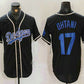 Los Angeles Dodgers #17 Shohei Ohtani Black Cool Base With Patch Stitched Baseball Jersey