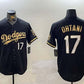 Los Angeles Dodgers #17 Shohei Ohtani Black Gold World Series Champions Cool Base Stitched Baseball Jersey