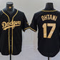 Los Angeles Dodgers #17 Shohei Ohtani Black Gold World Series Champions Cool Base Stitched Baseball Jerseys