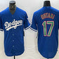 Los Angeles Dodgers #17 Shohei Ohtani Blue Green Stitched Cool Base Jerseys Baseball Jersey