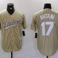 Los Angeles Dodgers #17 Shohei Ohtani Cream Pinstripe Cool Base Stitched Baseball Jerseys