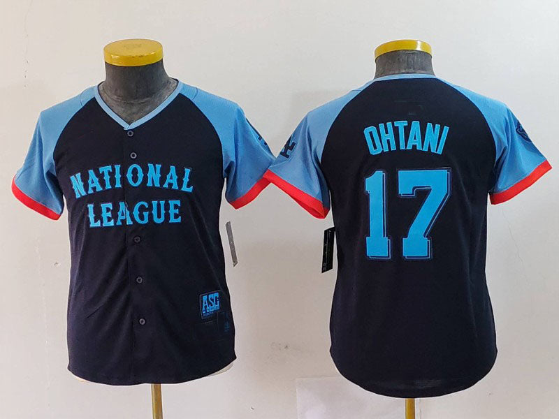 Los Angeles Dodgers #17 Shohei Ohtani Navy 2024 All Star Limited Stitched Baseball Jerseys