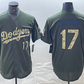 Los Angeles Dodgers #17 Shohei Ohtani Number Green Salute To Service Stitched Cool Base Jersey Baseball Jerseys