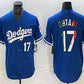 Los Angeles Dodgers #17 Shohei Ohtani Number Mexico Blue Cool Base Stitched Jersey Baseball Jerseys