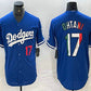 Los Angeles Dodgers #17 Shohei Ohtani Number Mexico Blue Cool Base Stitched Jerseys Baseball Jerseys