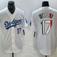 Los Angeles Dodgers #17 Shohei Ohtani Number Mexico White Cool Base Stitched Jerseys Baseball Jersey