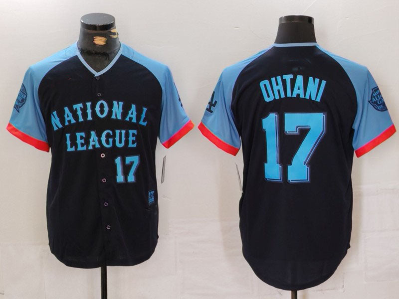 Los Angeles Dodgers #17 Shohei Ohtani Number Navy 2024 All Star Limited Stitched Baseball Jersey