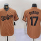 Los Angeles Dodgers #17 Shohei Ohtani Olive Black Cool Base Limited Stitched Baseball Jerseys